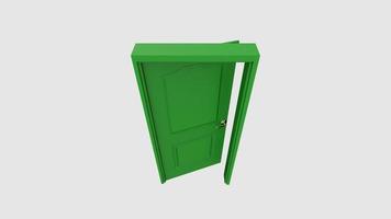 ilustração de porta isolada renderização em 3d foto