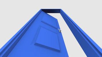 ilustração de porta isolada renderização em 3d foto