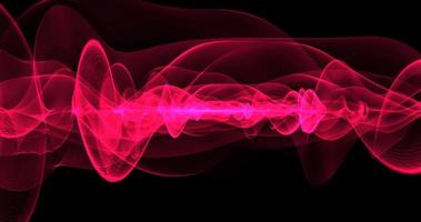 fundo abstrato. linhas vermelhas e ondas parecem energia mágica bela fumaça brilhante no espaço ou tecido foto