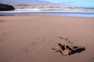 praia de areia nas ilhas canárias foto