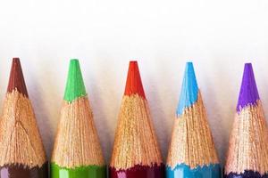 pontas de lápis coloridas