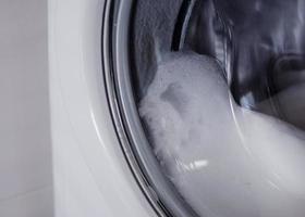 máquina de lavar fazer espuma foto