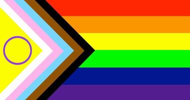 nova bandeira lgbtq, novo símbolo lgbtq, conceito de celebração da diversidade humana de gênero e comunidade lgbtq no mês do orgulho, junho, em todo o mundo. foto