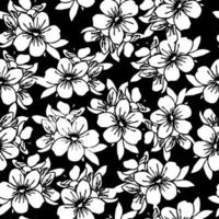 padrão floral perfeito de flores brancas em um fundo cinza, textura, padrão de repetição, design foto