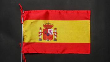 a textura da bandeira espanhola como plano de fundo foto