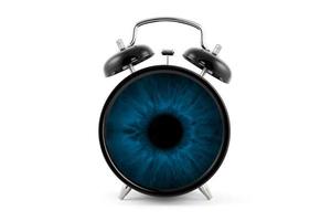 relógio na imagem publicitária de olho azul foto