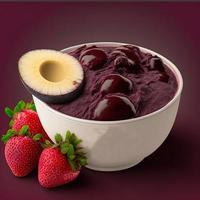 deliciosa sobremesa brasileira de açaí foto