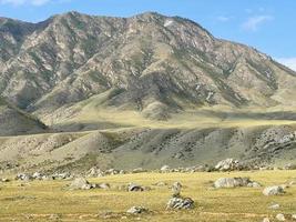 paisagem de deserto seco nas montanhas foto