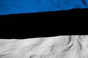 acenando a bandeira da Estônia em renderização em 3d foto