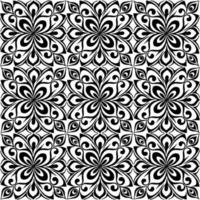 padrão gráfico sem costura, azulejo de ornamento floral preto sobre fundo branco, textura, design foto