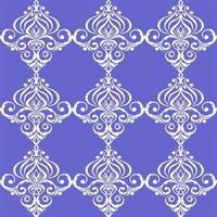 padrão gráfico sem costura, azulejo de ornamento branco floral sobre fundo azul, textura, design foto