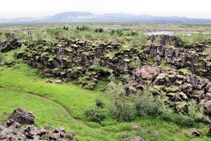 uma visão da paisagem islandesa no sul do país foto