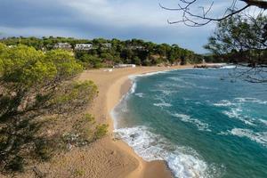 praias da costa brava, s'agaro, uma cidade perto de sant feliu de guixols e playa de aro foto