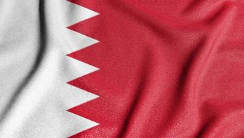 bandeira nacional do bahrein. o principal símbolo de um país independente. bandeira do bahrein. foto