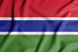 bandeira nacional da Gâmbia. o principal símbolo de um país independente. foto