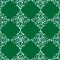 padrão gráfico sem costura, azulejo de ornamento branco floral sobre fundo verde, textura, design foto