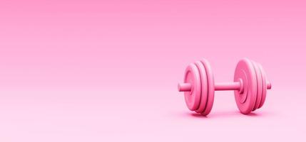haltere de peso rosa para treinamento foto