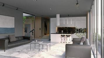 design de interiores de sala de estar moderna