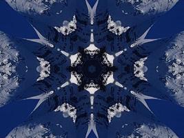 céu azul escuro floral abstrato caleidoscópio padrão único e estético foto