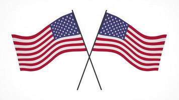 imagem de fundo da bandeira nacional, vento soprando bandeiras, renderização em 3d, bandeira dos estados unidos foto