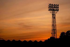 estádio ao pôr do sol foto