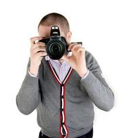 fotógrafo com câmera foto