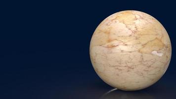 a bola de mármore para renderização 3d abstrata ou de fundo foto
