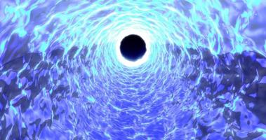 túnel azul de água limpa natural brilhante transparente espumante. fundo abstrato foto