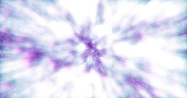 roxo e azul lindas partículas de estrelas brilhantes e brilhantes voando na galáxia em energia espacial mágica com efeito de desfoque e bokeh. plano de fundo abstrato, introdução foto