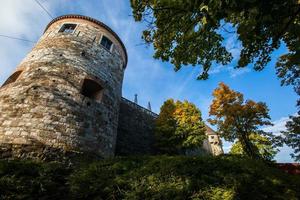 vistas ao redor do castelo de ljubljana na eslovênia foto