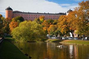 vistas de uppsala, suécia no outono foto