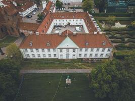 castelo de odense na dinamarca por drone foto