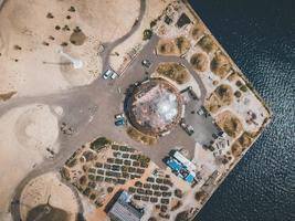 a cúpula em aarhus, dinamarca por drone foto