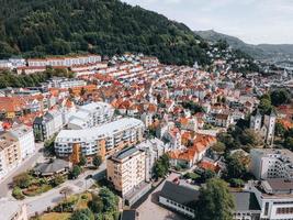 vistas de cerca de bergen no oeste da noruega foto