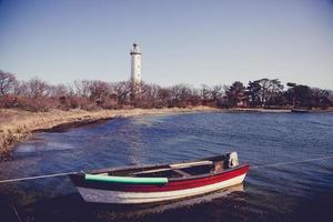 farol de lange erik no norte de oland, suécia foto