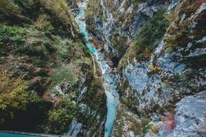 tolmin gorges no parque nacional de triglav na eslovênia foto