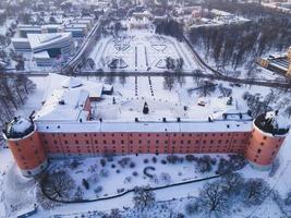 Uppsala, Suécia vista no inverno foto