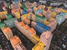 Complexo de apartamentos Comfort Town por drone em Kiev, Ucrânia foto