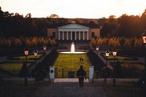 vistas de uppsala, suécia no outono foto