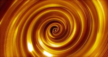 fundo abstrato com funil de roda de ouro amarelo ou espiral de redemoinho feito de metal brilhante brilhante com efeito de brilho. protetor de tela lindo foto