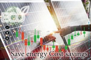 o conceito de usar energia limpa, como células solares, economizando energia, economizando custos. foto