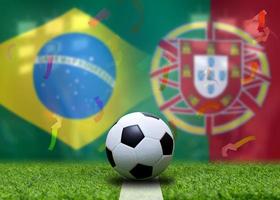 competição da copa de futebol entre a nacional brasil e a nacional portuguesa. foto