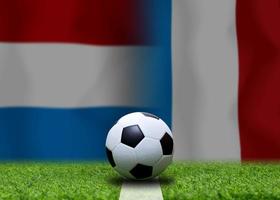 competição da copa de futebol entre a Holanda e a França. foto