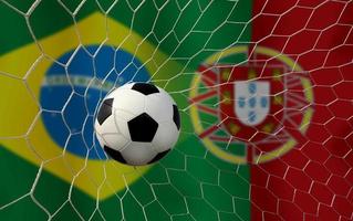 competição da copa de futebol entre a nacional brasil e a nacional portuguesa. foto