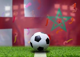 competição de copa de futebol entre a Inglaterra nacional e Marrocos nacional. foto