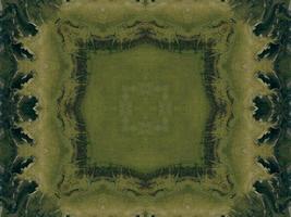 caleidoscópio estético prado verde padrão floral abstrato fundo de textura única foto