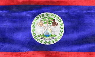 bandeira de belize - bandeira de tecido acenando realista foto