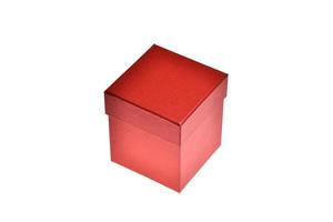 caixa hift vermelha isolada no fundo branco foto