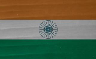 textura de bandeira indiana como pano de fundo foto