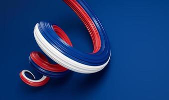 espiral de bandeira sérvia torcida ondulado fundo abstrato. ilustração 3D. foto